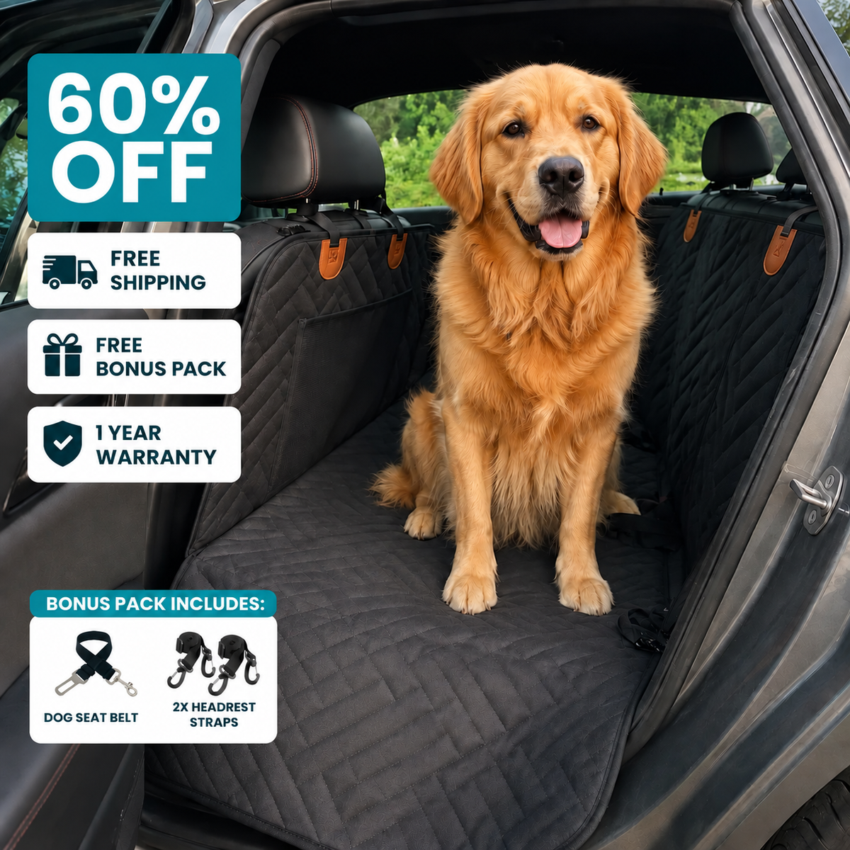 MrBarks Dog Seat Cover - 60% OFF